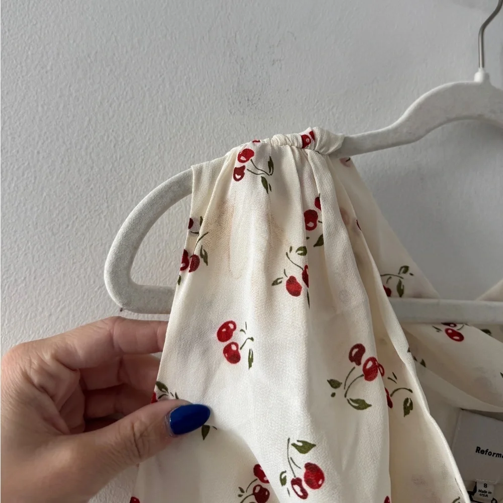REFORMATION Kristine Cherry Mini Dress 8 - Picture 7 of 7